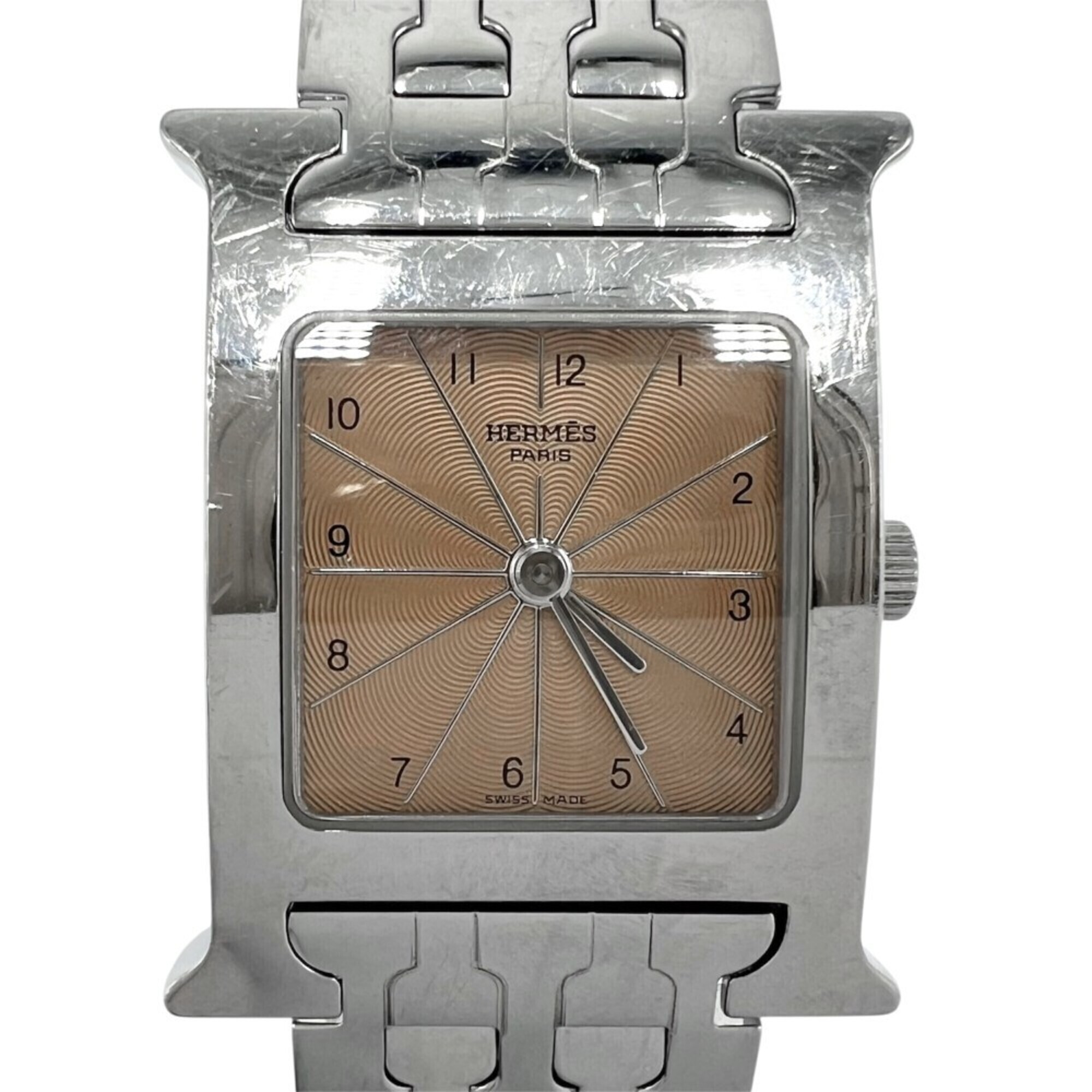 Hermes Womens HWatch Quartz Watch With Guilloche Dial H Watch BatteryPow Hermes Womens HWatch Quartz Watch With Guilloche Dial H Watch BatteryPow